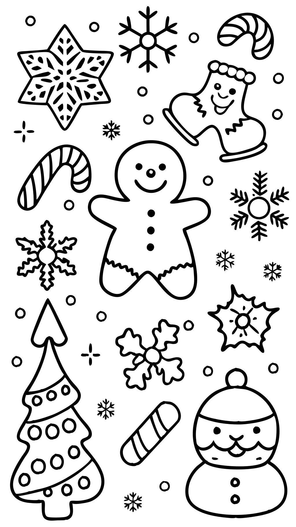 coloring page christmas cookies